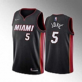 Miami Heat #5 Nikola Jovic 2022 Black Icon Edition 75th Anniversary Stitched Basketball Jersey Dzhi,baseball caps,new era cap wholesale,wholesale hats